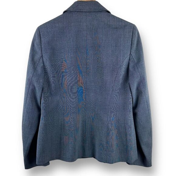 Tribal Womens 8 Full Zip Blazer Jacket Charcoal Gray Heathered Careerwear Office - Picture 2 of 10